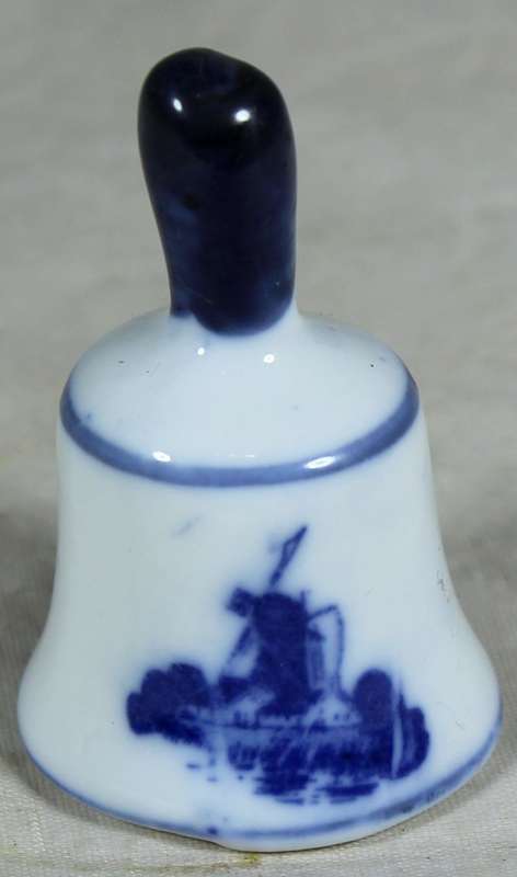 Miniature bell - Dutch blue & white