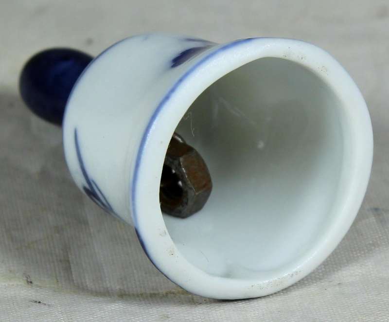 Miniature bell - Dutch blue & white