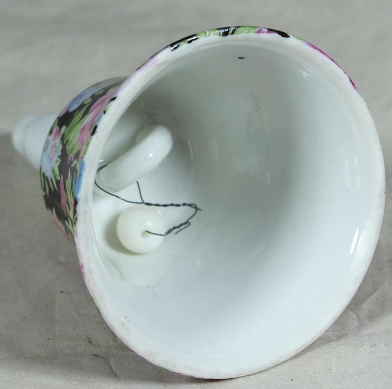 Porcelain bell - pink and blue flowers