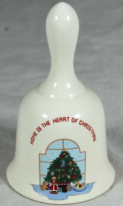 Porcelain bell - home is the heart of Christmas