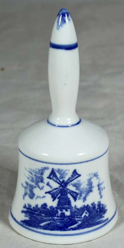Porcelain bell - blue and white