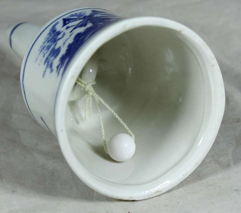 Porcelain bell - blue and white