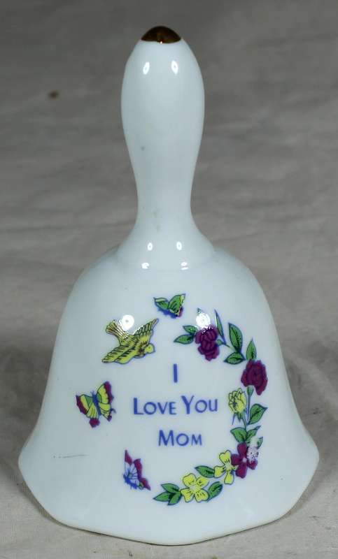 Porcelain bell - i love you mom