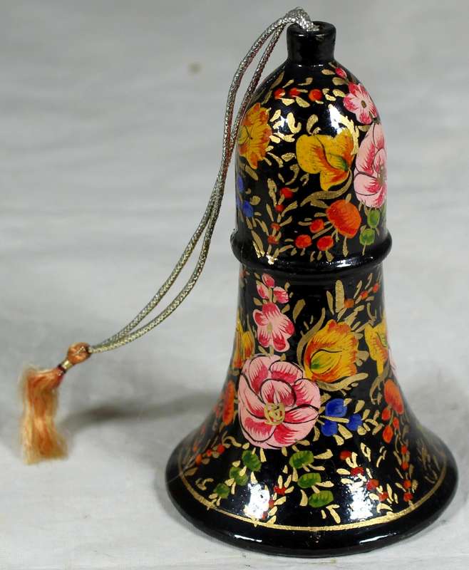 Hand painted wooden bell