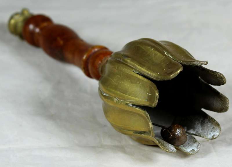 Wood and brass tulip bell