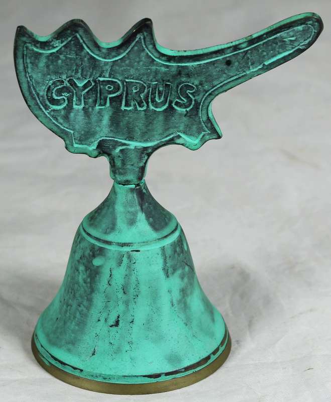 Cyprus painted brass bell