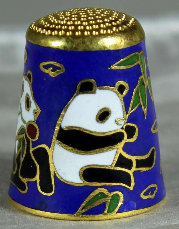 Cloissone thimble - panda's