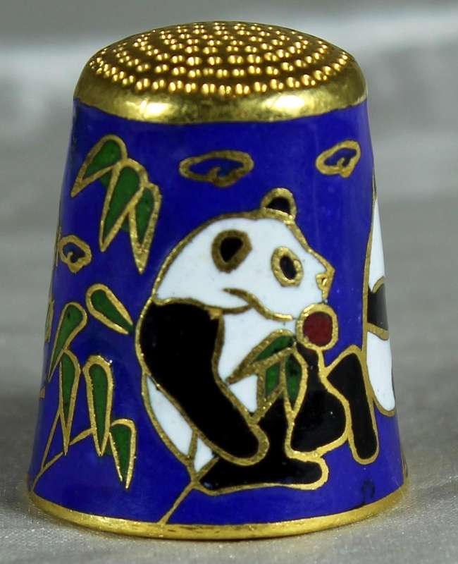 Cloissone thimble - panda's