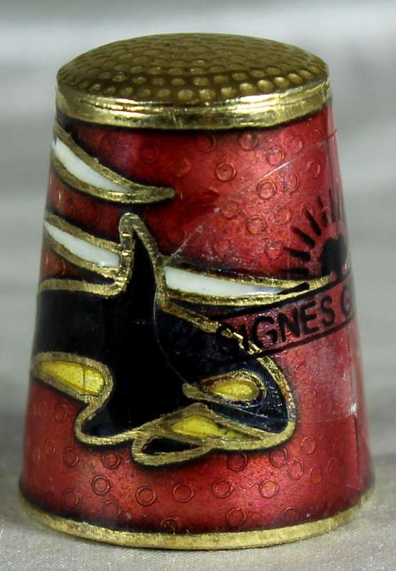 Cloissone thimble - whale