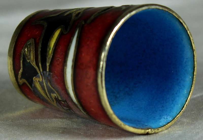 Cloissone thimble - whale