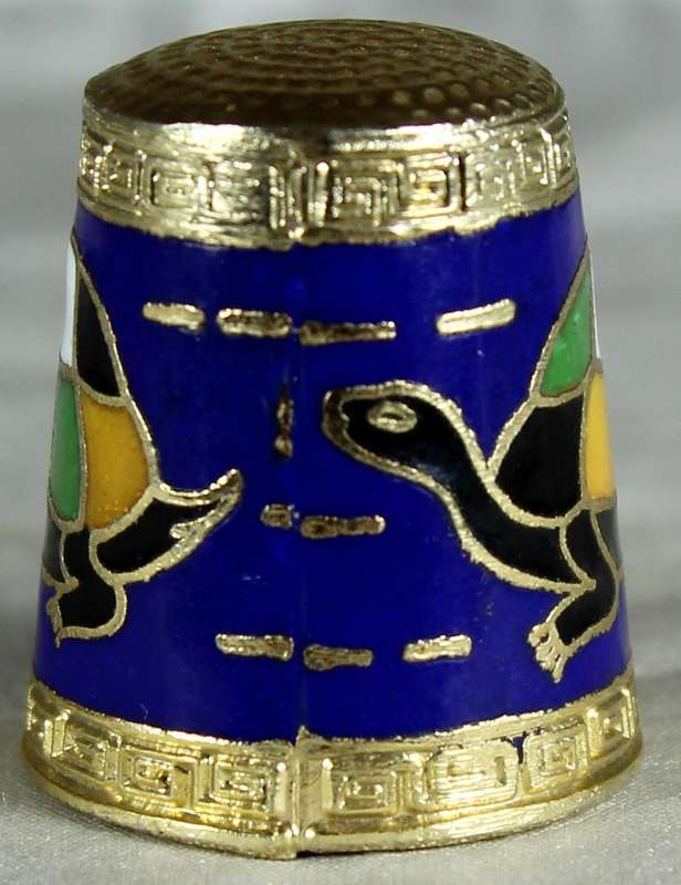 Cloissone thimble - tortoise