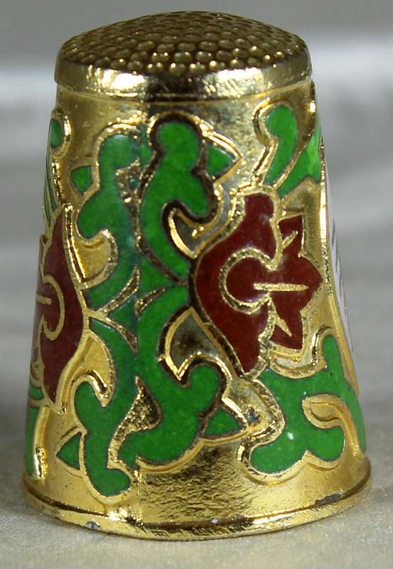 Cloissone thimble - cat face