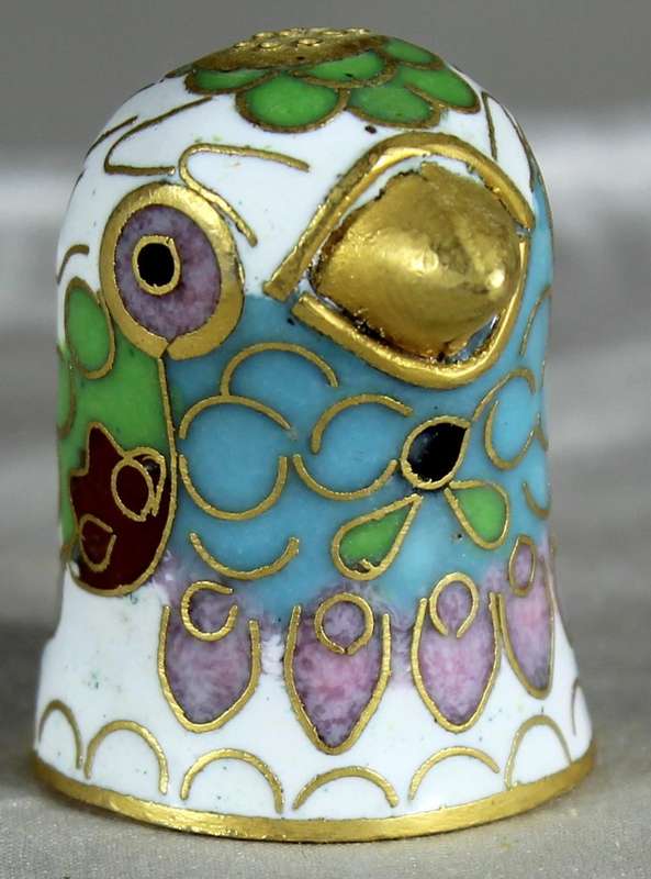 Cloissone thimble - 3D bird