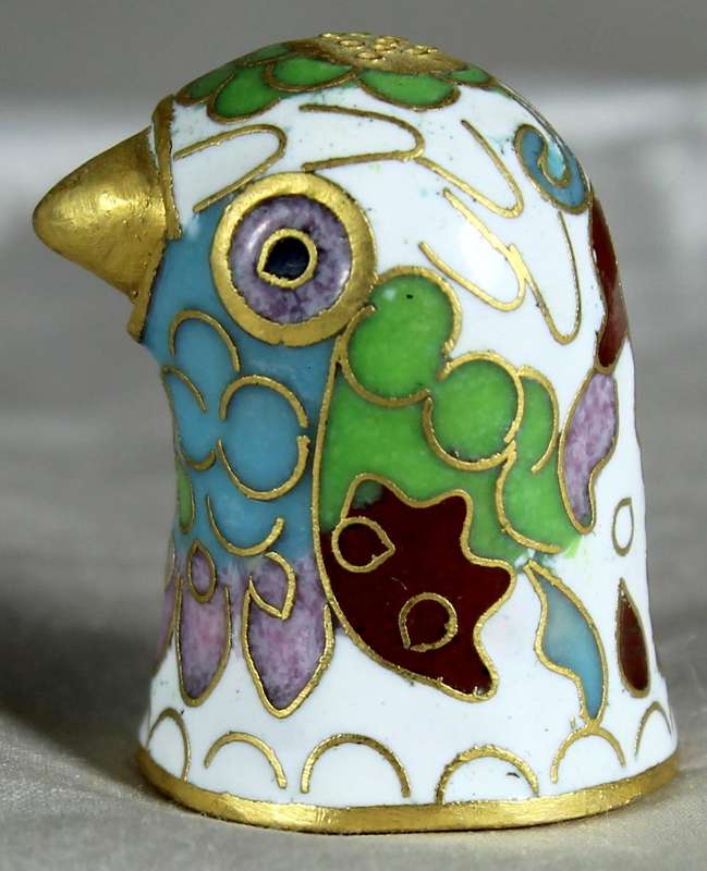Cloissone thimble - 3D bird