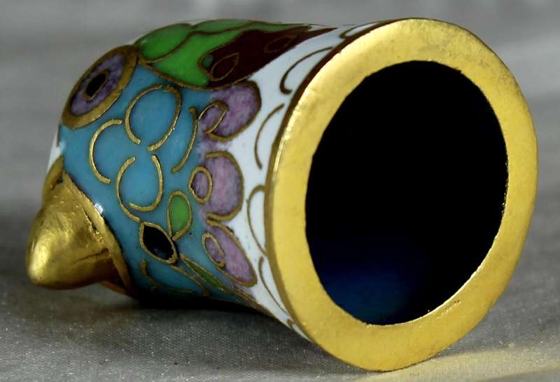 Cloissone thimble - 3D bird