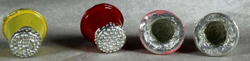 Set of 4 micro miniature metal thimbles
