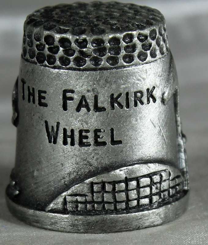 Pewter thimble - The Falkirk Wheel