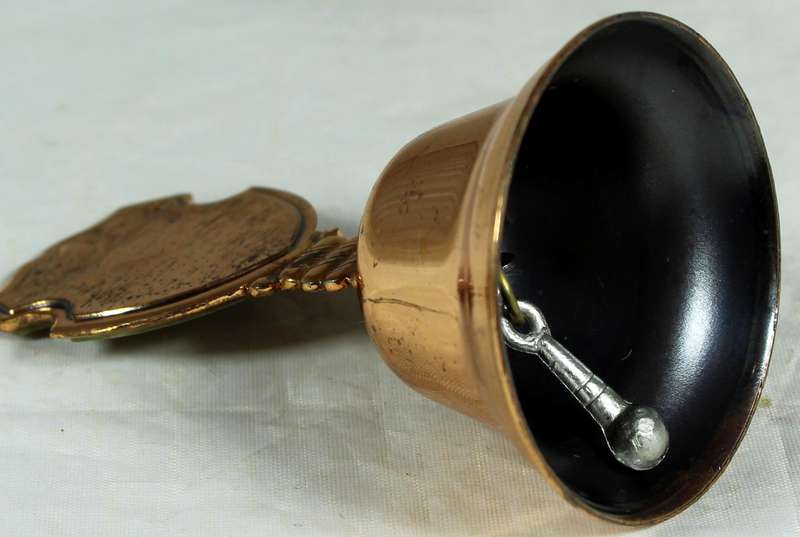 Souvenir copper bell - blank shield