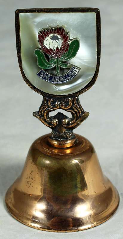 Souvenir copper bell - Protea - Shlaralumi