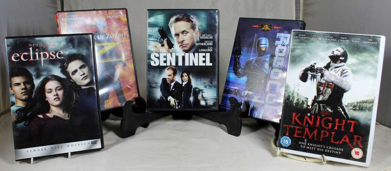 Five DVD Set - Sentinel, Mask of Zorro, Twilight Eclipse, Robocop, Knight Templar