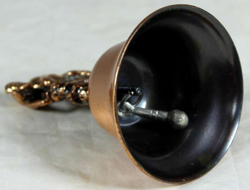 Souvenir copper bell - Kimberley with elephant topped figurine