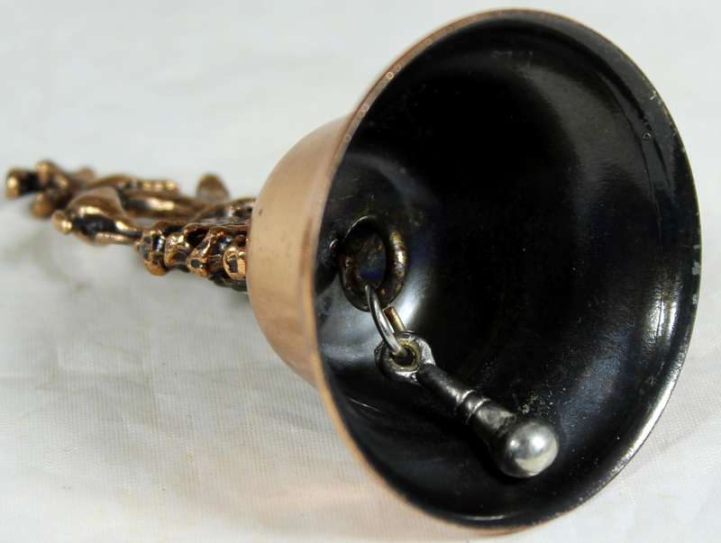 Souvenir copper bell - Royal national park with springbok topped figure
