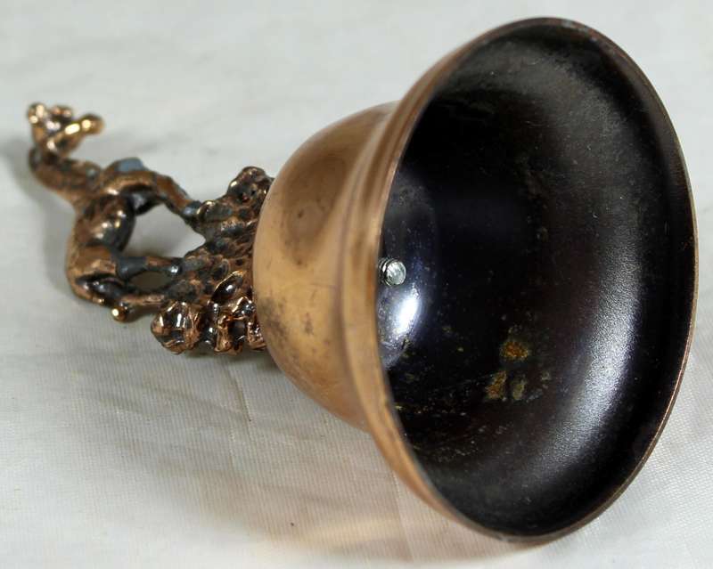 Souvenir copper bell - South Africa with giraffe topped figure