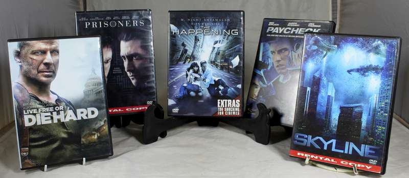 Five DVD Set - The Happening, Prisoners, Live free or Die Hard, Paycheck, Skyline