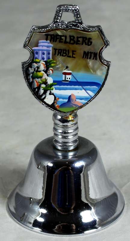 Souvenir silver plated bell - Tafelberg