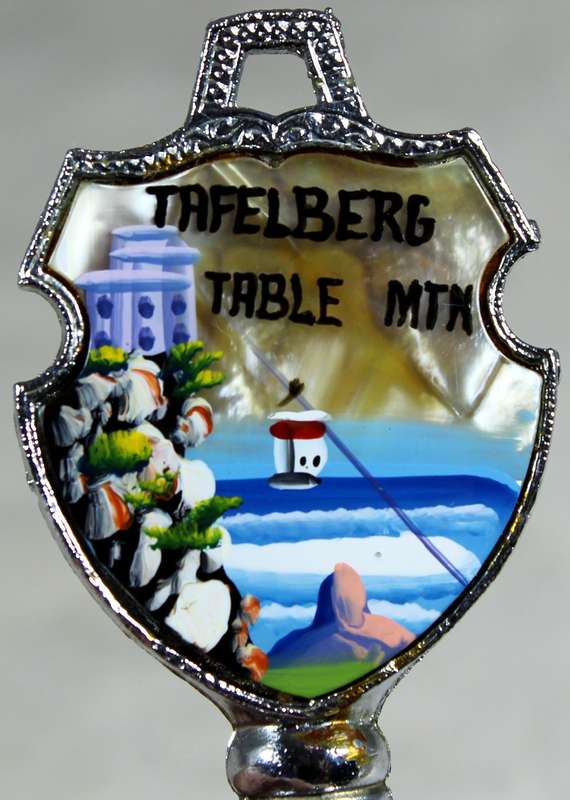 Souvenir silver plated bell - Tafelberg