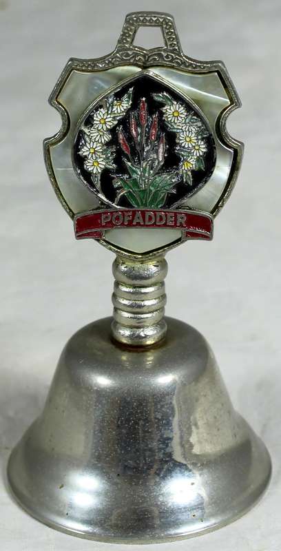 Souvenir silver plated bell - Pofadder