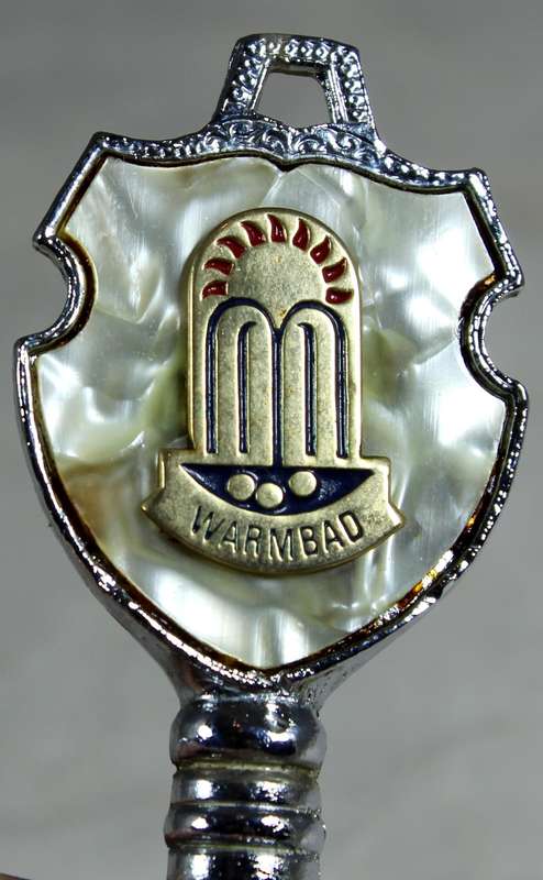 Souvenir silver plated bell - Warmbad