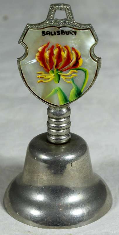 Souvenir silver plated bell - Salisbury