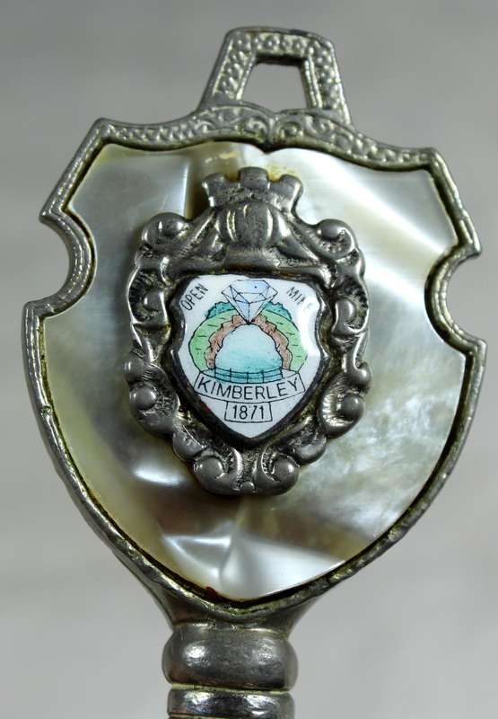 Souvenir silver plated bell - Kimberley open mine