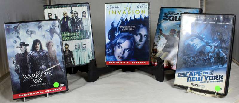 Five DVD Set - The Invasion, Matrix Reloaded, 2 Guns, Escape of New York, The Warriors Way