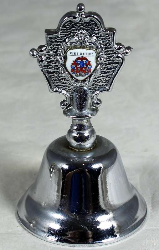 Souvenir silver plated bell - Piet Retief