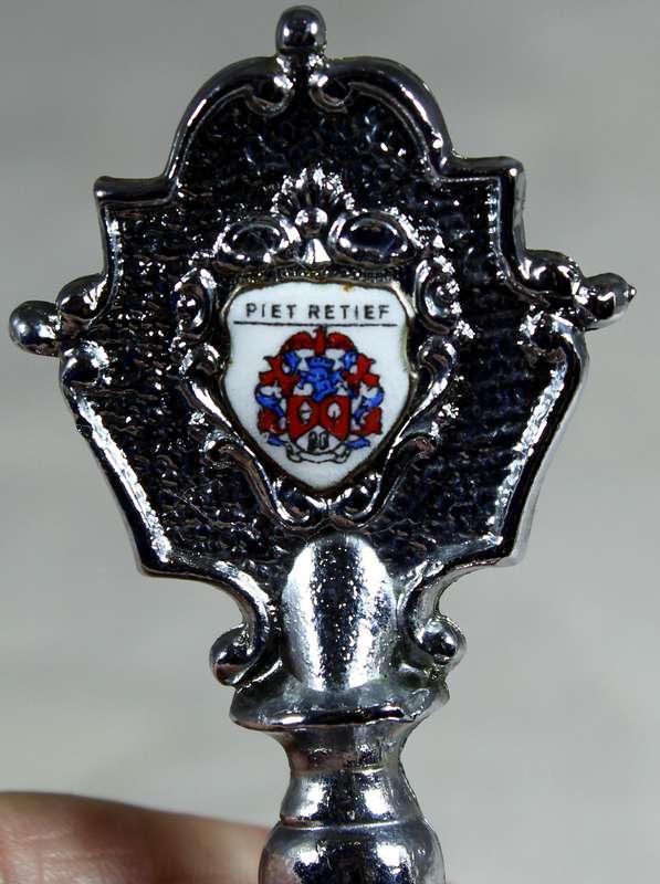 Souvenir silver plated bell - Piet Retief