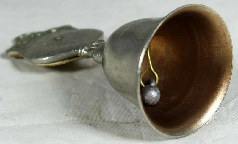 Souvenir silver plated bell - praying hands