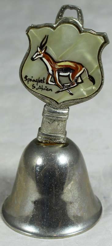 Souvenir silver plated bell - Springbok South Africa