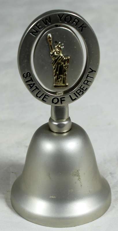 Souvenir silver plated bell - New York Statue of Liberty