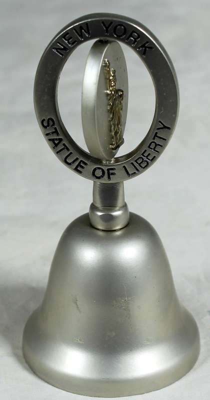 Souvenir silver plated bell - New York Statue of Liberty