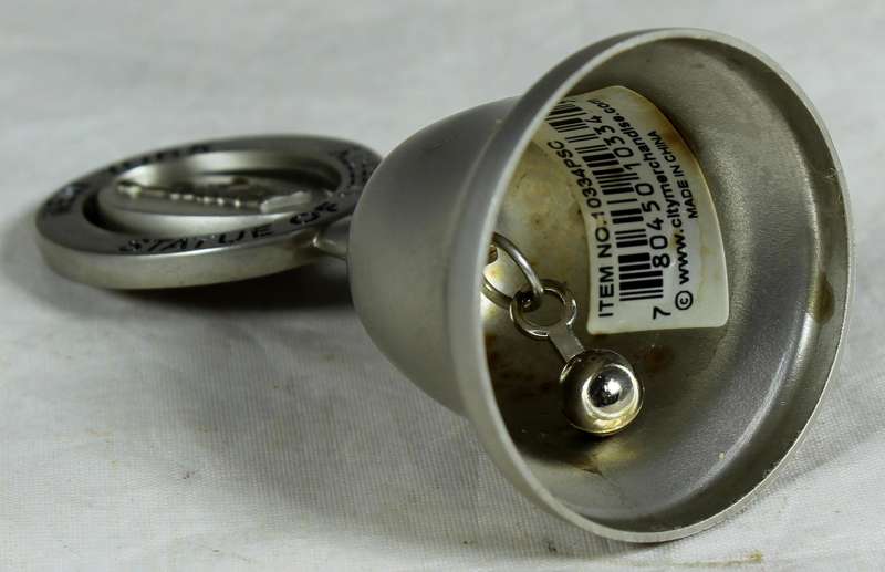 Souvenir silver plated bell - New York Statue of Liberty