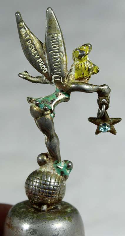 Disneyland - silver plated bell with Tinkerbell figure