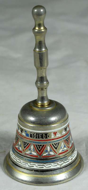 Hand painted brass bell - Toledo