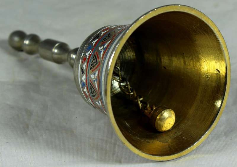 Hand painted brass bell - Toledo