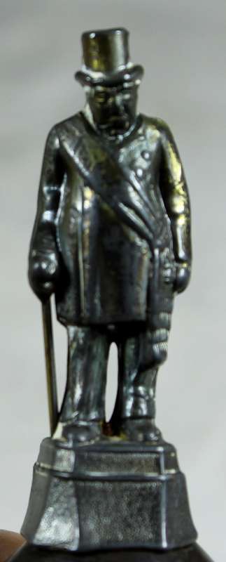 Brass bell - Pewter figurine of Paul Kruger