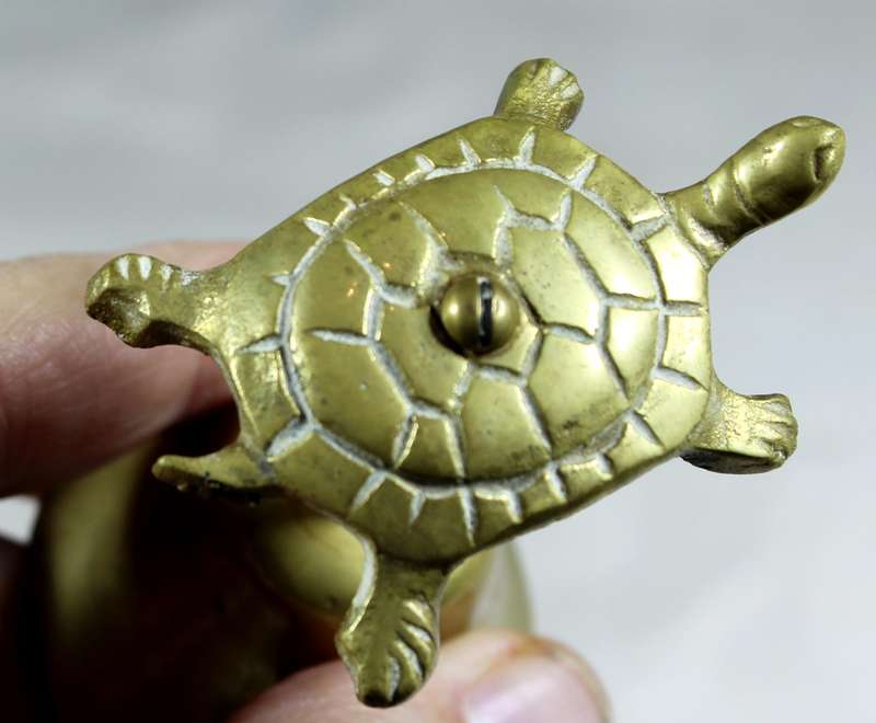 Brass bell - Tortoise top