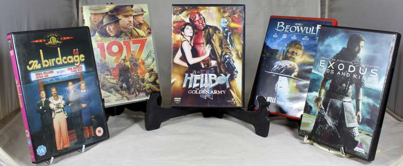 Five DVD Set - Hellboy, Beowulf, Exodus : Gods and Kings, 1917, The Birdcage
