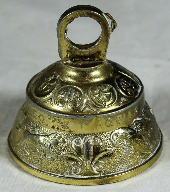Brass bell - with inscription