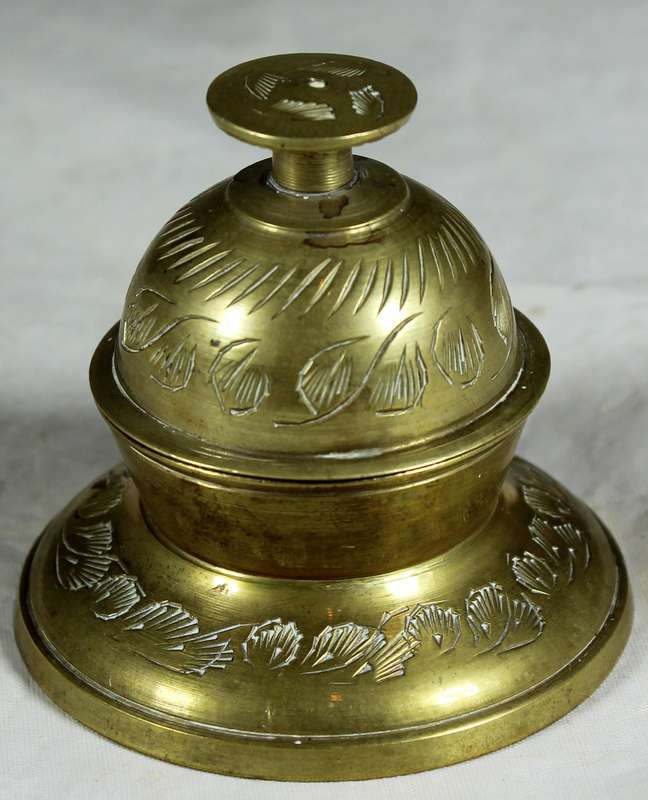 Brass bell - Indian elephant claw